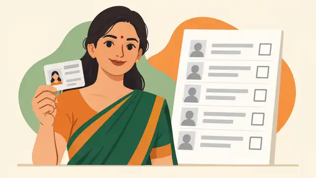 मतदान कार्ड विषयाचे प्रातिनिधिक AI चित्र